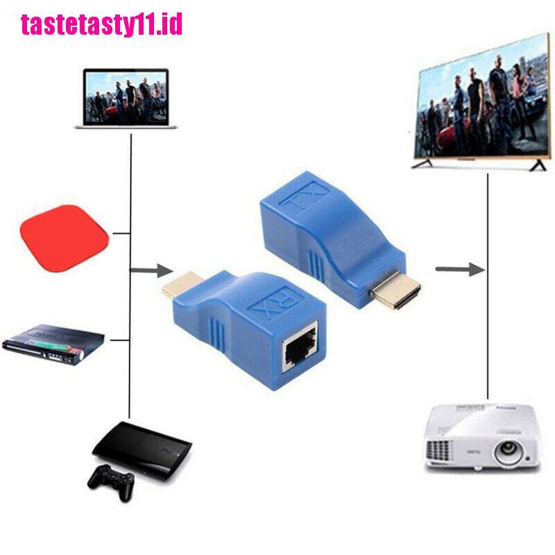 2pcs Extender HDMI 1080P Ke RJ45 Over Cat 5e / 6 Network LAN Ethernet