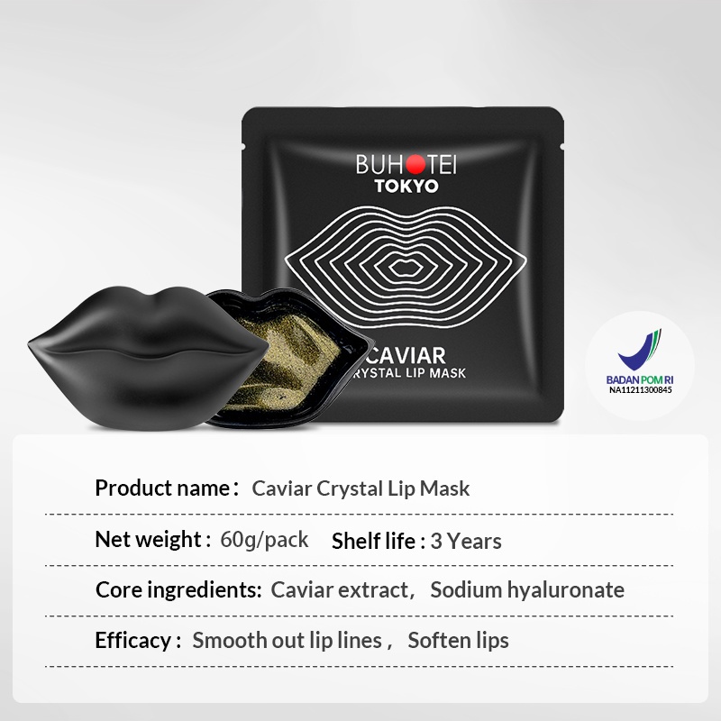 ✨ AKU MURAH ✨ BUHOTEI Caviar Crystal Lip Mask 60g