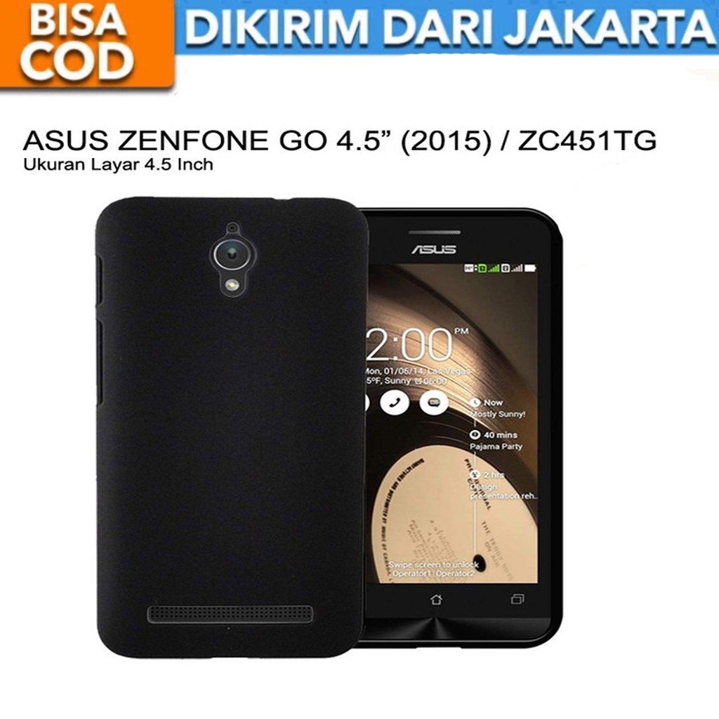 Darknight Asus Zenfone Go 4.5&quot; inch / ZC451TG | Case Black Matte Softcase Premium Baby Skin - Hitam