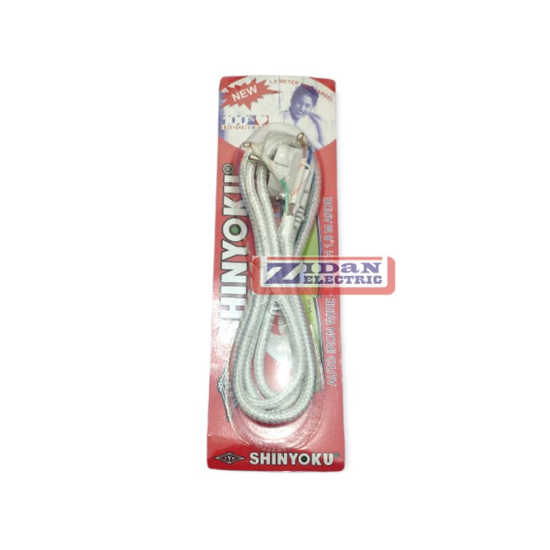 Kabel Setrika Shinyoku Arde 3 Kabel 1,8m / Gepeng 2 Kabel 1,8m