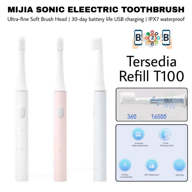 MIJIA SONIC ELECTRIC TOOTHBRUSH T100 - Sikat Gigi Elektrik