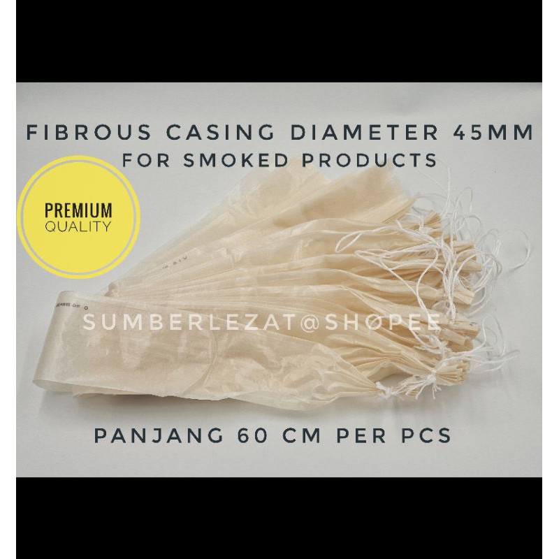 

45 mm panjang 60 cm - CASING SELONGSONG SOSIS JUMBO BEEF SALAMI FIBROUS SMOKE BEEF