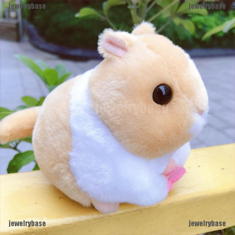 (Base) Mainan Boneka Plush Elektrik Bentuk Hamster Lucu Untuk Hadiah Anak