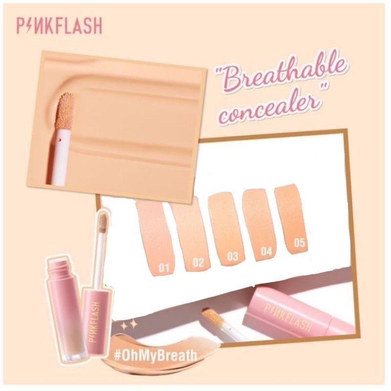 ★ BB ★  PINKFLASH Lasting Matte Concealer | PINK FLASH #OhMyBreath Liquid Concealer Tahan Air Tahan Lama - F04 - Concealer | PINK FLASH