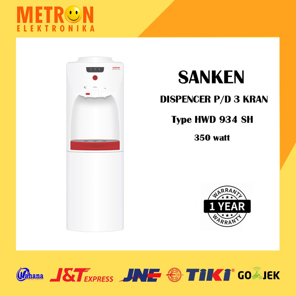 SANKEN HWD 934 SH / DISPENCER P/D 3 KRAN + REFRIGERATOR / DISPENSER AIR / HWD934SH