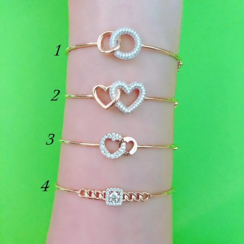 Gelang bangle cassanova love bulat variasi mata UBS kadar 375 8K