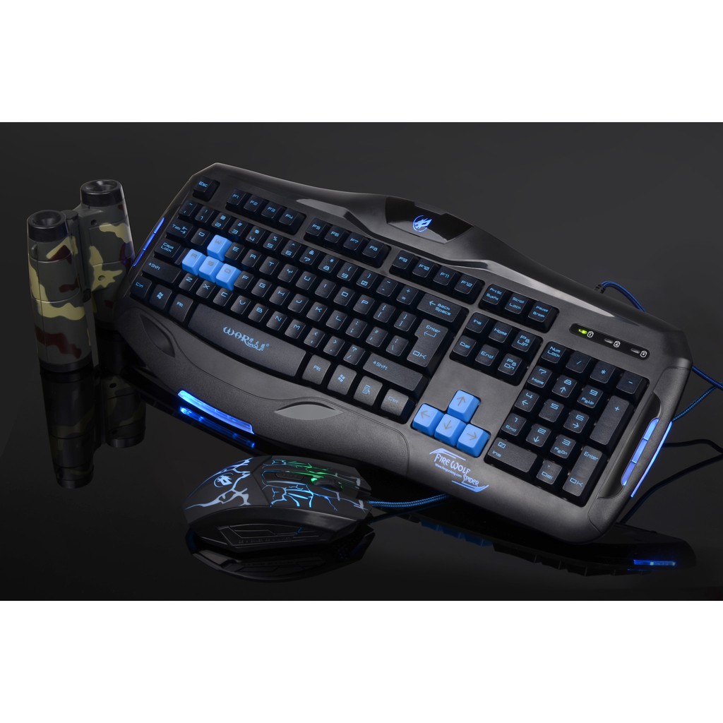 Perangkat KEYBOARD MOUSE GAMING WARWOLF KM-780/keyboard gaming/gaming keyboard