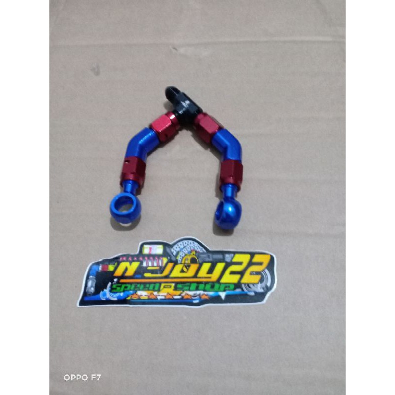 Banjo Cabang / Sambungan Selang Rem ke Kaliper 4p / 4 Piston 2 Pin