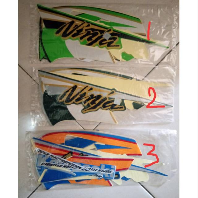 Striping stiker kawasaki ninja kiss tahun 2005