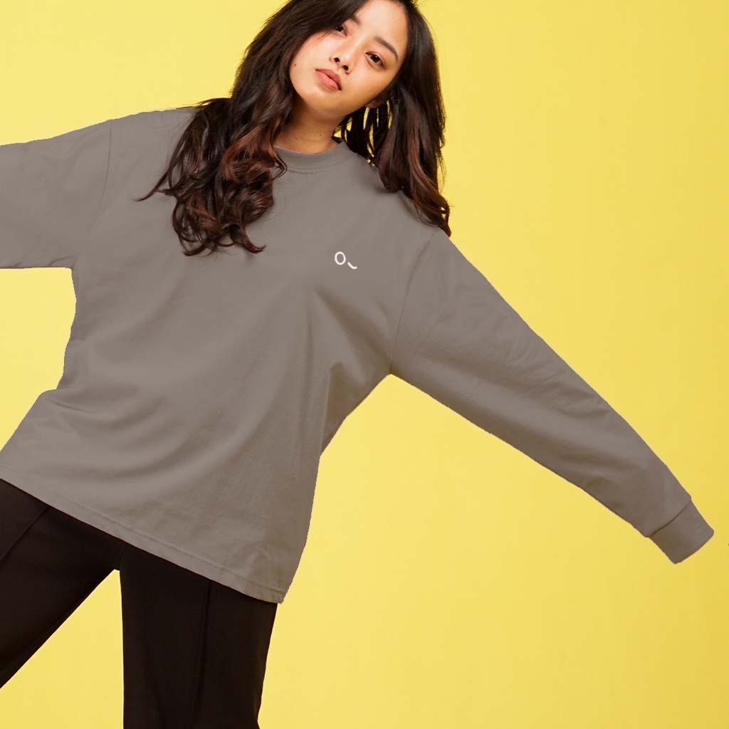 JOHNJILL - Kaos OVERSIZE Long Sleeve Women_