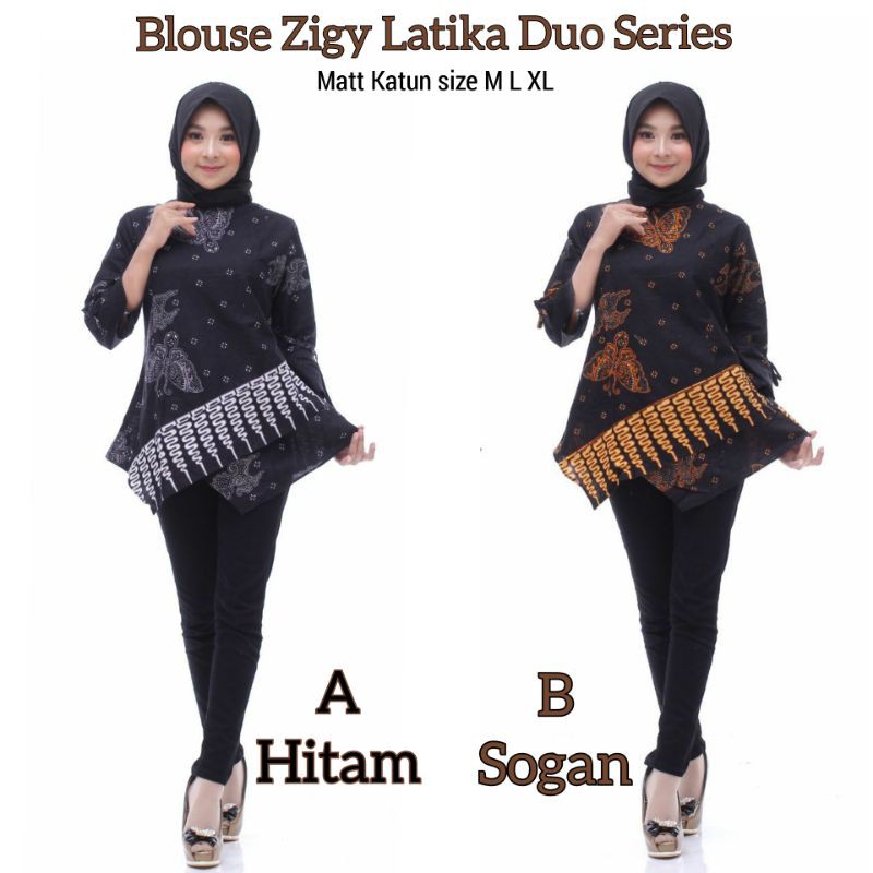 ATASAN BATIK WANITA DOLBY DOLBI DOBBY DOBY DOBI TUNIK ZIGY LATIKA DUO SERIES SOGAN