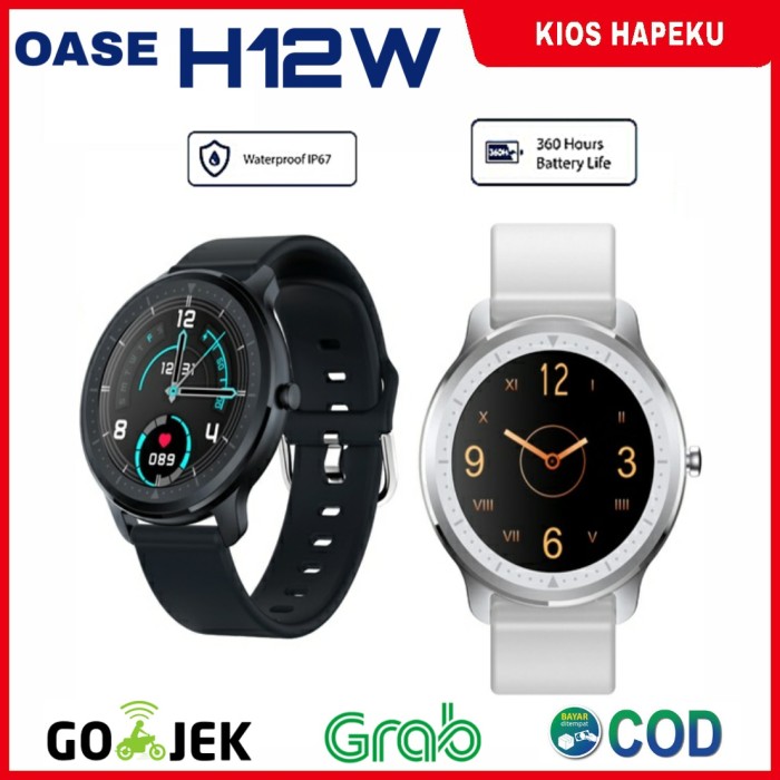 Oase Smartwatch H12W/Jam Tangan Oase Waterproof Original Garansi Resmi - Putih