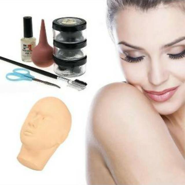 HEAD MANNEQUIN TRAINING EYELASH EXTENSION + KIT