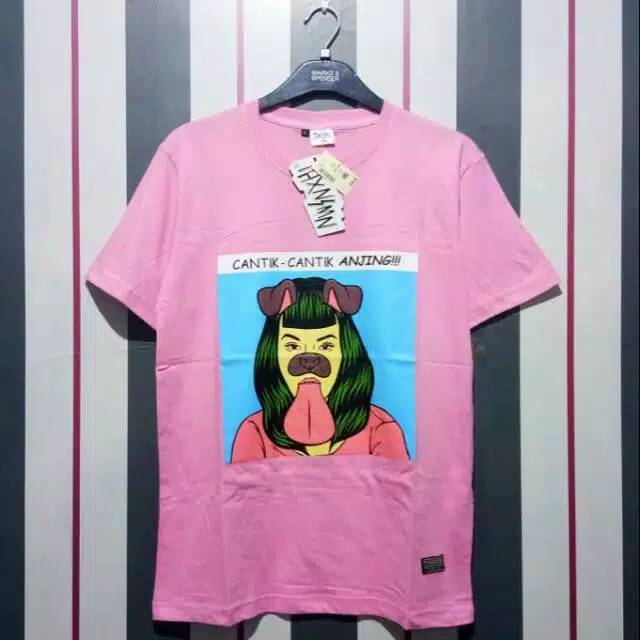 Pakaian Pria Kaos Distro T Shirt Cantik Cantik Anjing Cca