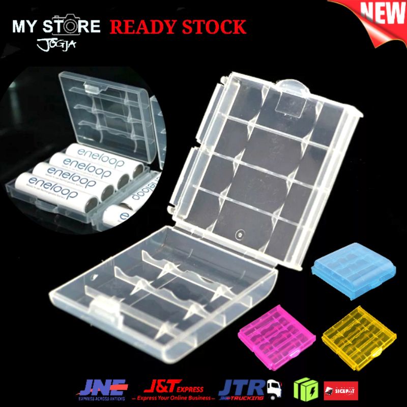 Case Box Kotak Cover Tempat Penyimpan Baterai Battery Flash Camera 4 Slot AA A2 AAA A3 Eneloop Sanyo
