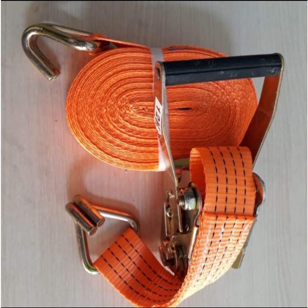 [2 pcs] Tali Pengikat Barang Rachet Tie Down 2&quot;x10M Cargo Lashing BELT Bak Truk KREK SOUND SISTEM CARGO LASHING TRACK TREK BELT TRACKBELT TALI PENGIKAT BARANG TRUCK