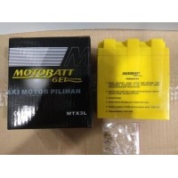 Aki Motor Motobatt MTX3L Motobatt Gel Motor Yamaha New RX King Kawasaki ORIGINAL