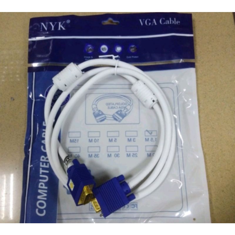 kabel vga 1,5m nyk gol plat kabel vga pc