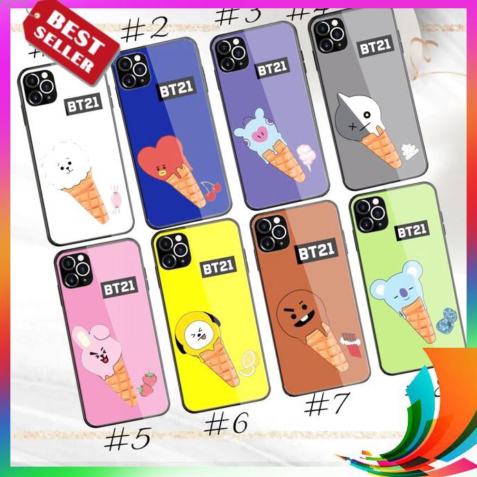 【TERBARU】 Premium Case Hp Glass Motif Bts Bts 4 Samsung Galaxy Note 10 Plus