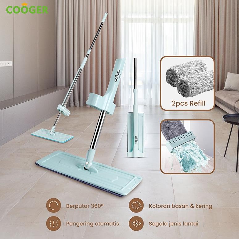 PROSES CEPATCOOGER ULTRA STANDING MOP MICROFIBER ALAT PEL LANTAI WARNA HIJAU DAPAT BERDIRI MICROFIBE