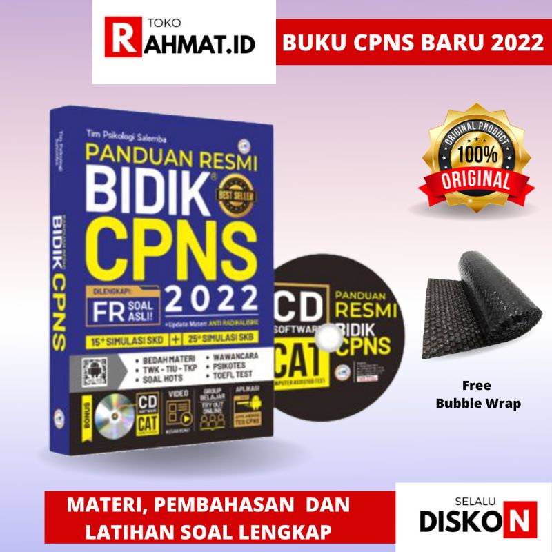 BUKU TES CPNS 2022 BIDIK CPNS 2022 / PANDUAN RESMI BIDIK CPNS 2022 CPNS PPPK ASN PSIKOTES CAT