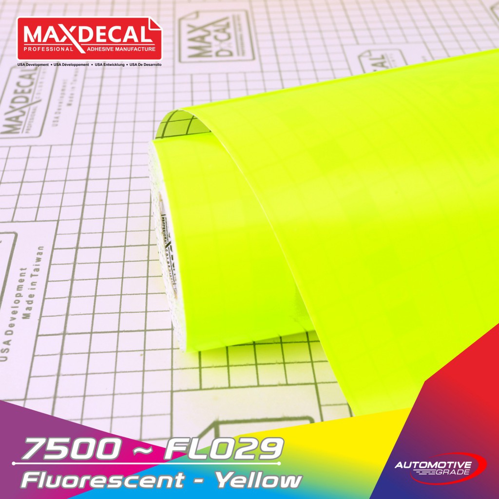 

MAXDECAL 7500 029 Yellow Kuning Sticker Skotlet Fluorescent Stabilo