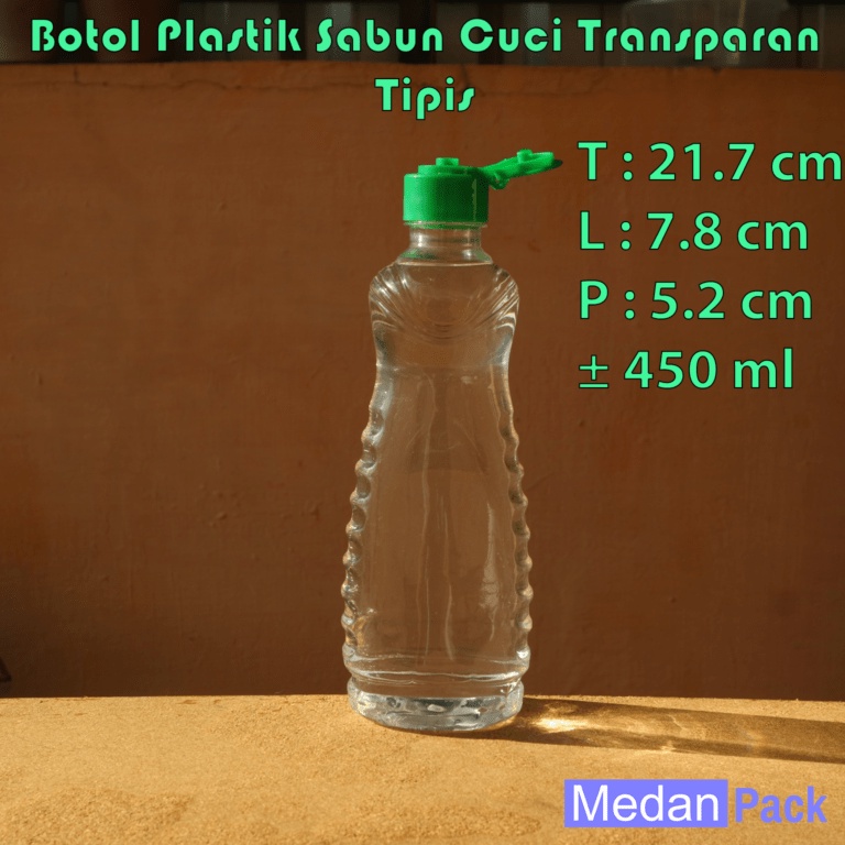 PROMO Botol Plastik Sabun Cair TEBAL 450 ml Tutup Fliptop isi 130 pcs