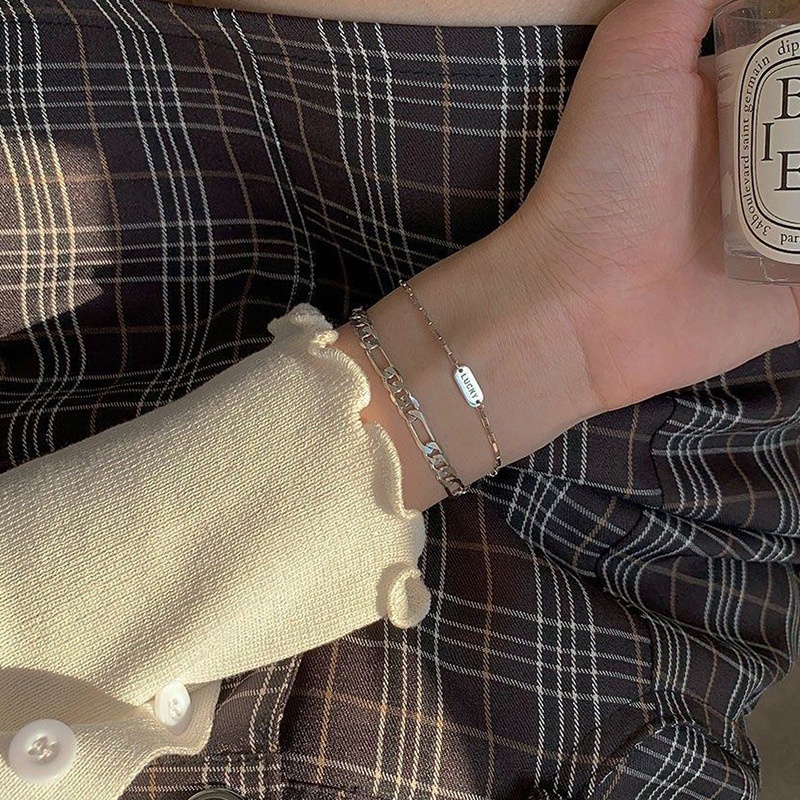 Gelang Silver Hias Mutiara Bunga Model Simple Untuk Wanita