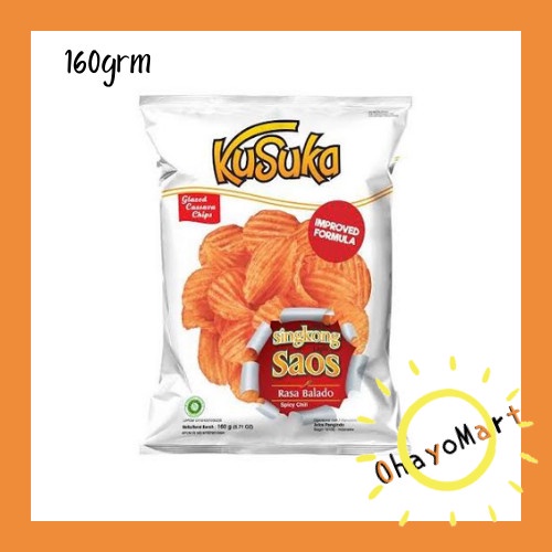 Kusuka Keripik Singkong Topping Balado Lapis Saos Balado Besar / Glazed Cassava 160gr