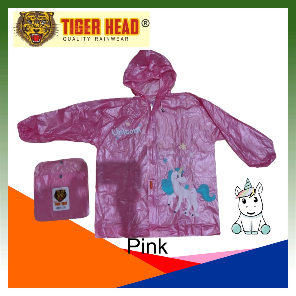 jas hujan anak tiger head // bergambar kartun (JH Stelan Remaja 68332 TIGER HEAD)