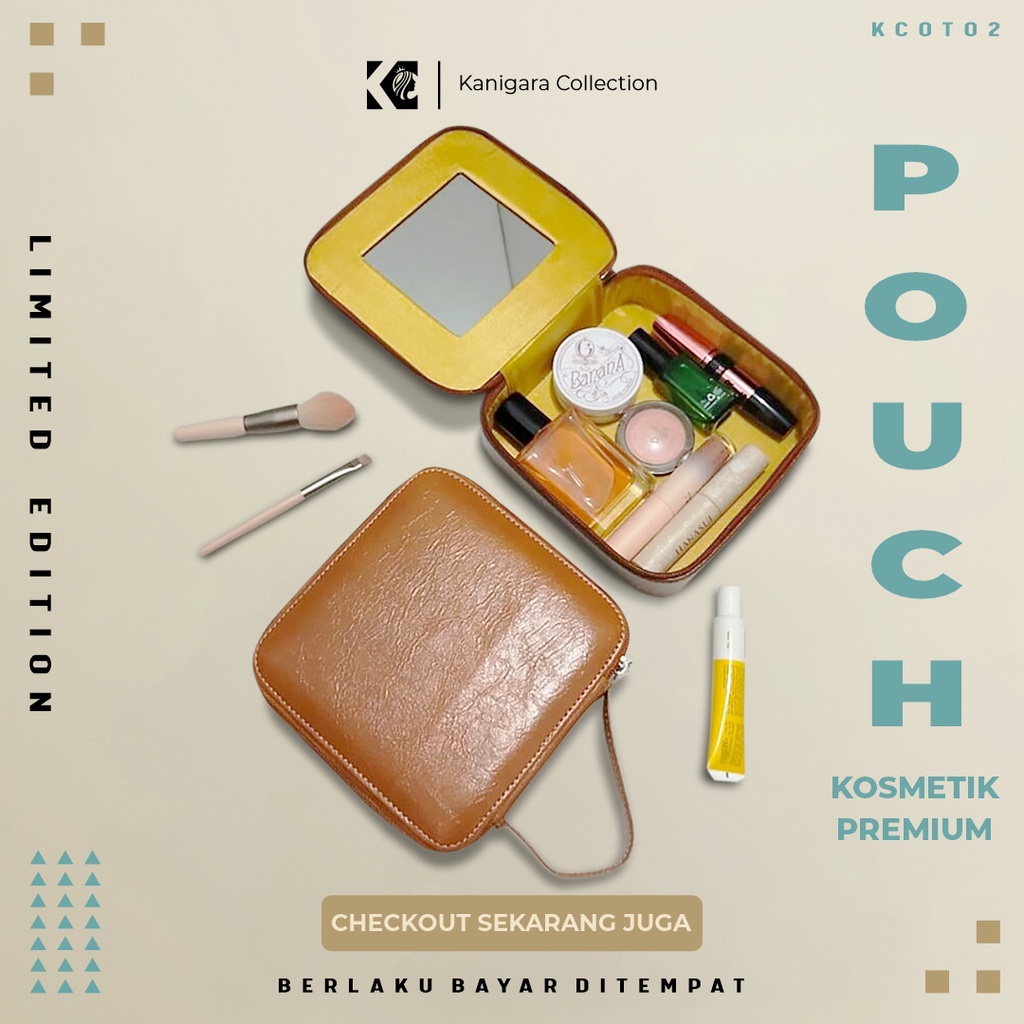 Tas Pouch Puch Tempat Organizer Kosmetik Make Up Alat Mandi Kulit Serbaguna Wanita Traveling KCOT02