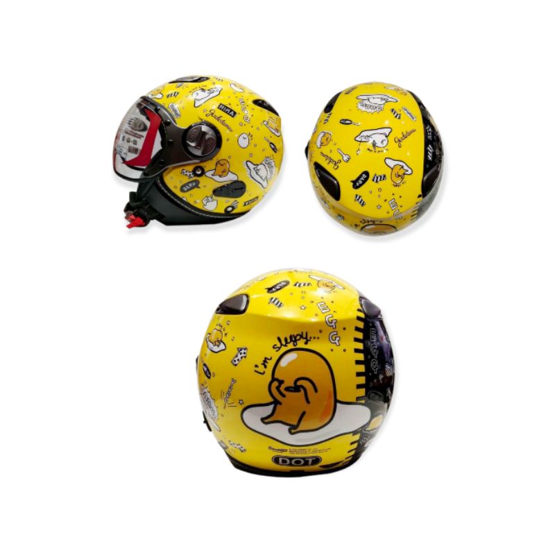 Helm Kyt Elsico Solid & Motif-guetama kuning