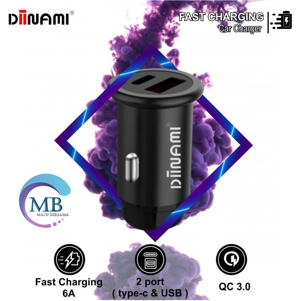 BM078 Saver Cashan mobil original DIINAMI C17 dual usb qualcom 6A Samsung oppo xiaomi iPhone Vivo MB1066