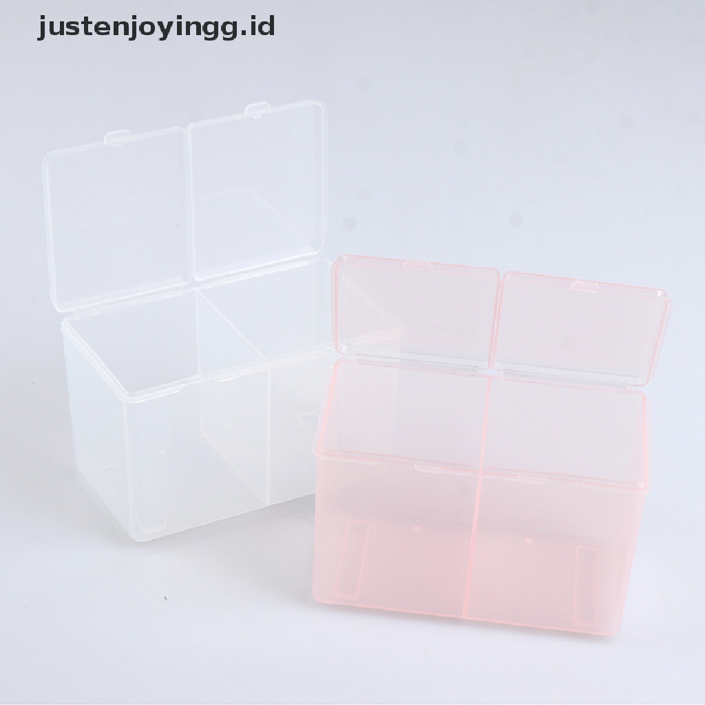 Case Penyimpanan Kapas Penyeka Kosong Portabel Model Twin Well Grids