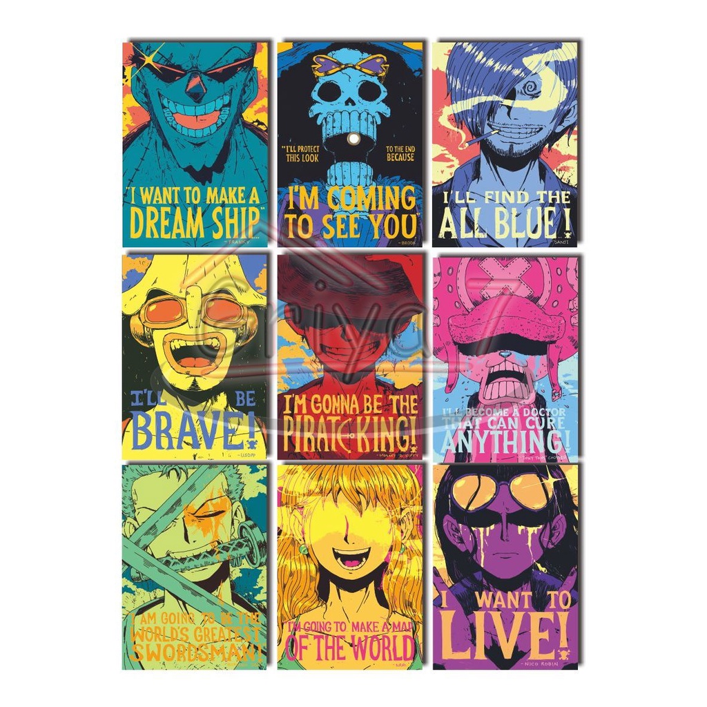 (COD) POSTER KAYU ONE PIECE QUOTE MOTIVASI HIASAN DINDING ANIME OP DEKORASI KAMAR