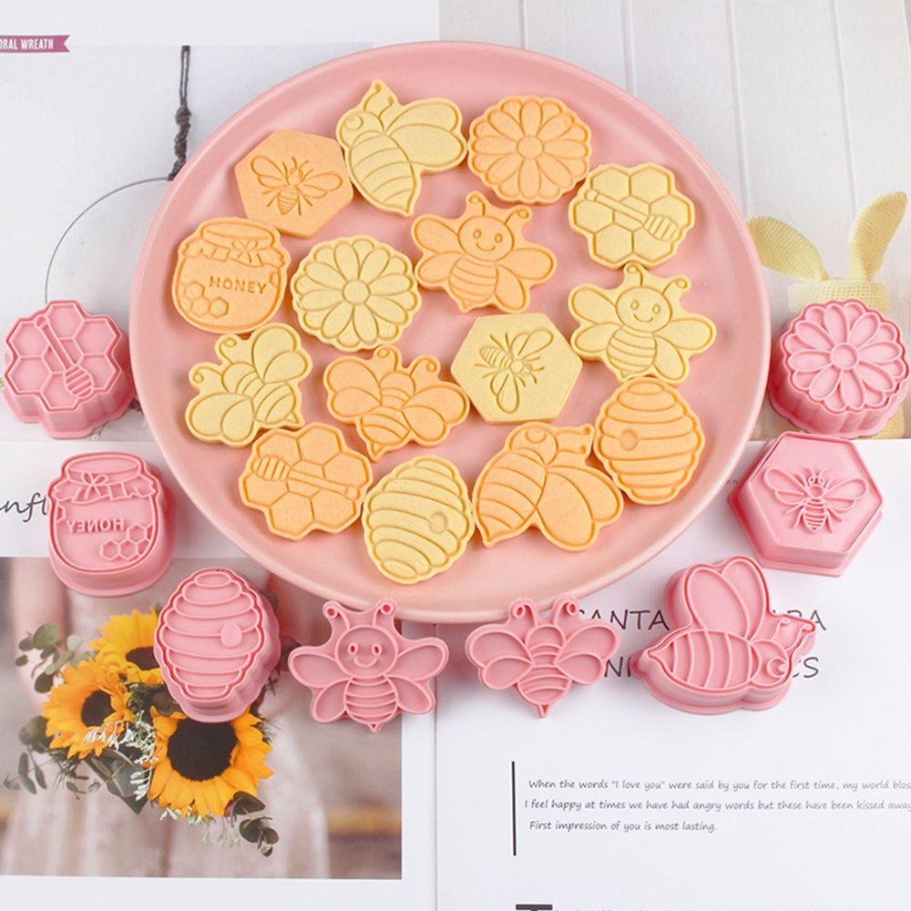 Suyo 8pcs / set Cetakan Kue / Biskuit / Madu 3D DIY