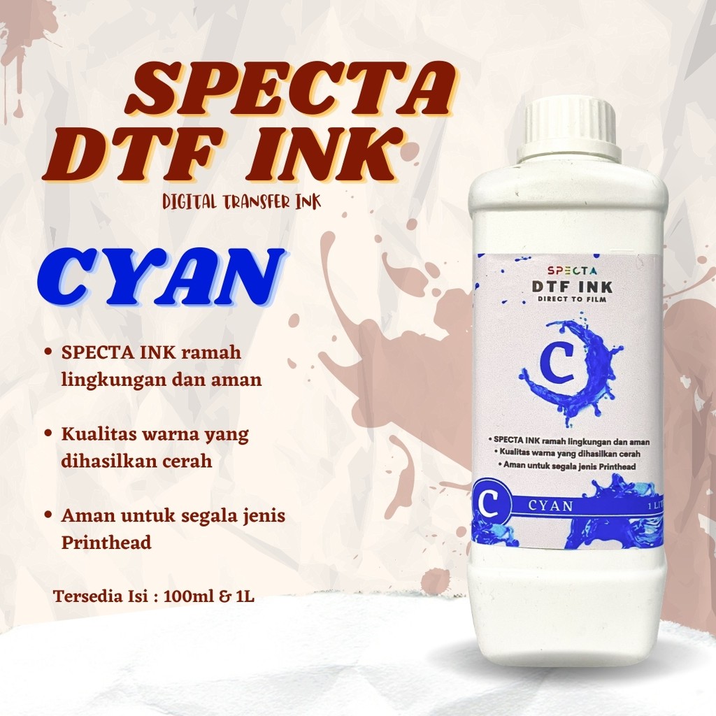 SPECTAFLEX TINTA DTF DIGITAL TRANSFER FILM  1 LITER TINTA CMYK