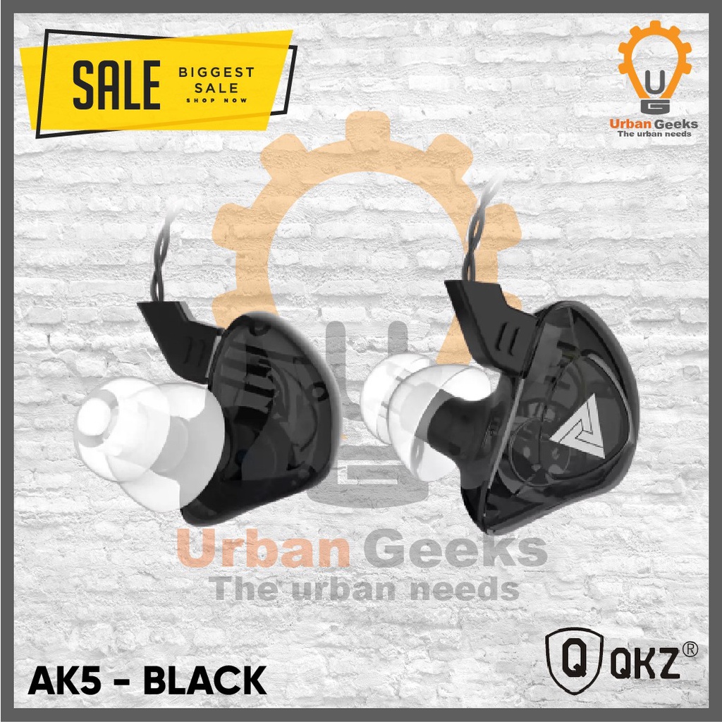 QKZ AK5 Sport Running Dynamic Super Bass Earphone Music HiFi Headset