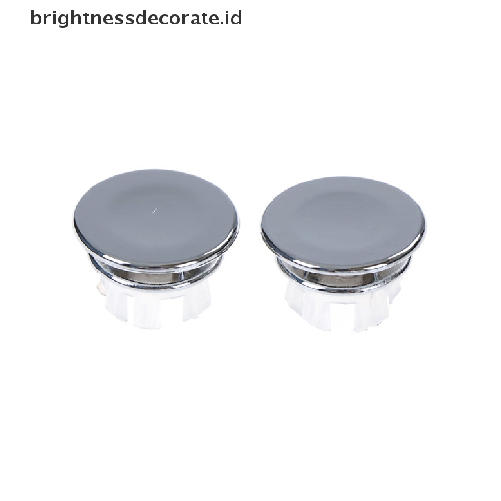 2pcs Sink Pengganti Bentuk Bulat Bahan Chrome Untuk Kamar Mandi