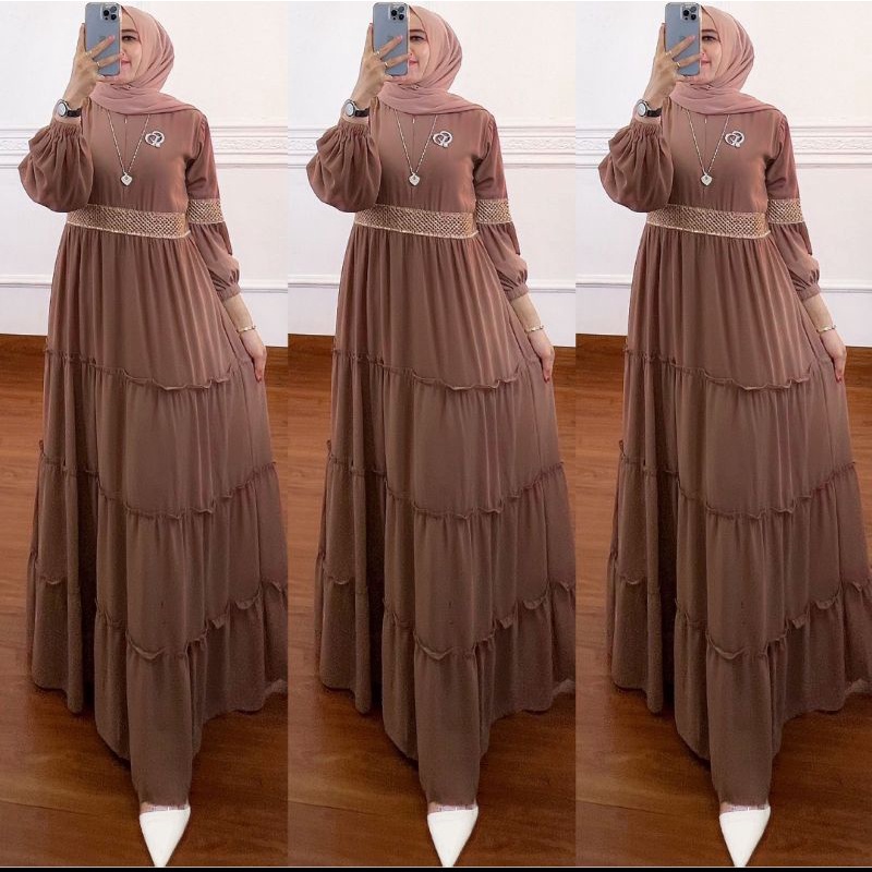 gamis canda ceruty renda