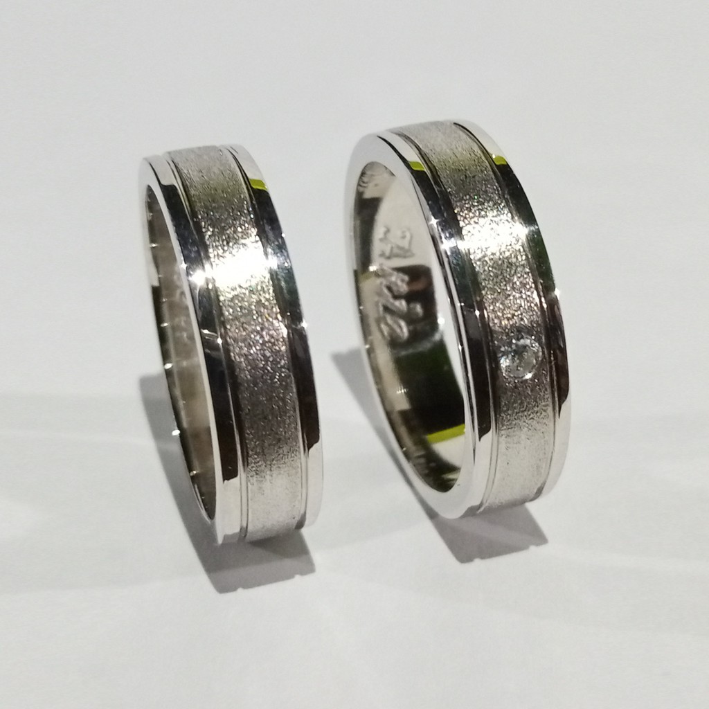 Garansi Silver Asli Gratis Ukir Tulis Nama Bisa Pesan Model Cincin Kawin Perak Tunangan Couple Id13