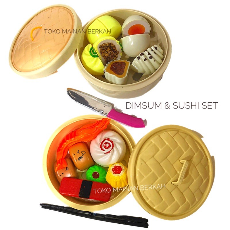 MAINAN DIMSUM & SUSHI SET | MAINAN DIMSUM | MAINAN SUSHI | MAINAN BAKPAO | MAINAN MAKANAN
