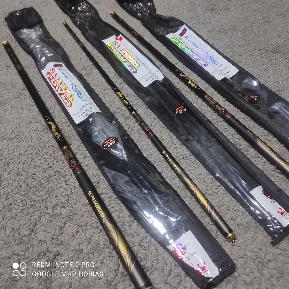 Joran pancing kaku dan ringan tegek king cat fish super power 270. 360. 450. 540