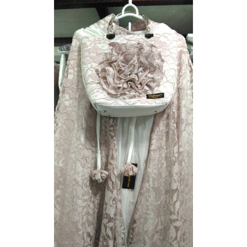 Terbaru !!! Azurra Shop Mukenah Full Brokat Swarovski Mekenah Dewasa Fashion Muslim Murah