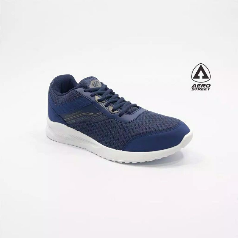 Aerostreet COSMIK Questar Biru dongker - Sepatu Sneakers Casual Sport Pria Aero Street