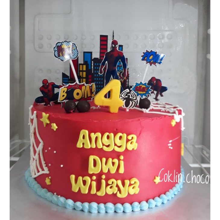 

Cake Birthday Spiderman kue ultah brownies Tart Ulangtahun