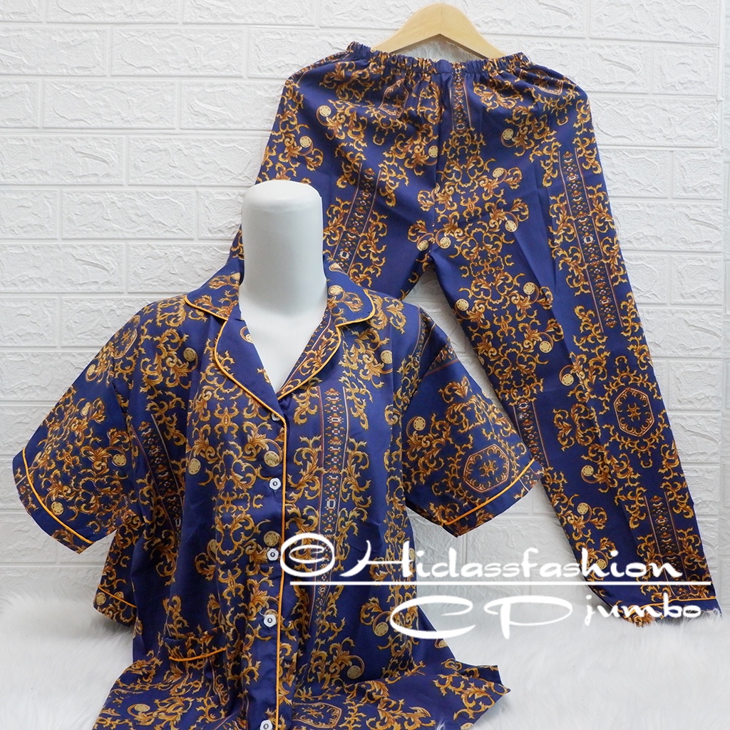 Baju Tidur Piyama Dewasa Setelan Jumbo Size  XXL LD 120-CPXXL SULTAN 2 NAVY