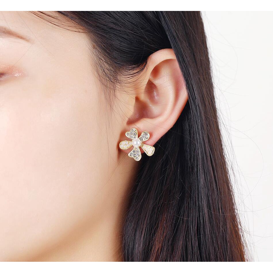 925 jarum perak Korea fashion manis all-match SHANZUAN Bauhinia elegan anting-anting anting-anting b