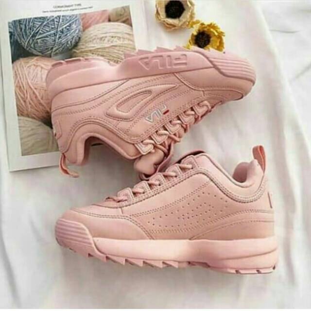 baby pink fila shoes