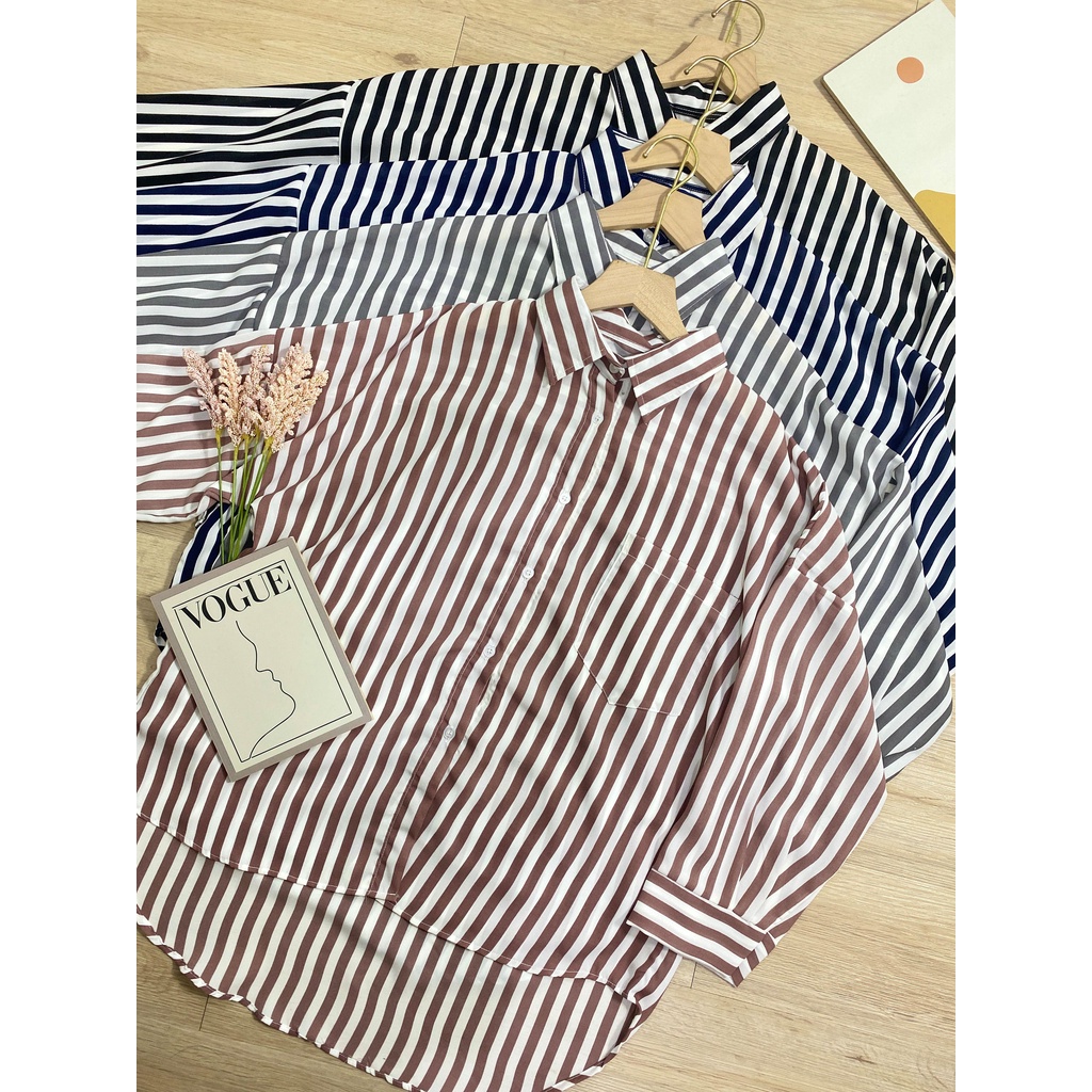 KEMEJA KATUN SALUR KINARA DAILY LONG SHIRT OFFICE SHIRT PREMIUM B601